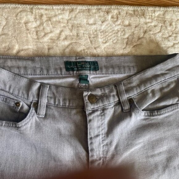 Ralph Lauren LRL soft gray jeans size 10 classic straight - Picture 1 of 6
